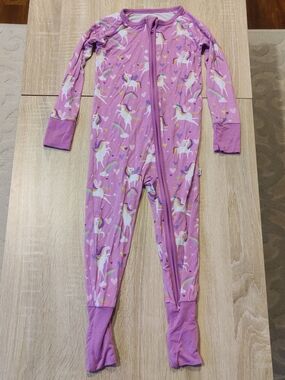 Little Sleepies Lavender Unicorn Footed One-Piece Size 18-24mo